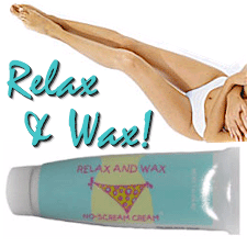 Relax & Wax "No Scream Cream" makes Brazilian waxing and bikini waxing a breeze!  Helps for chest waxing, leg waxing and arm waxing too!